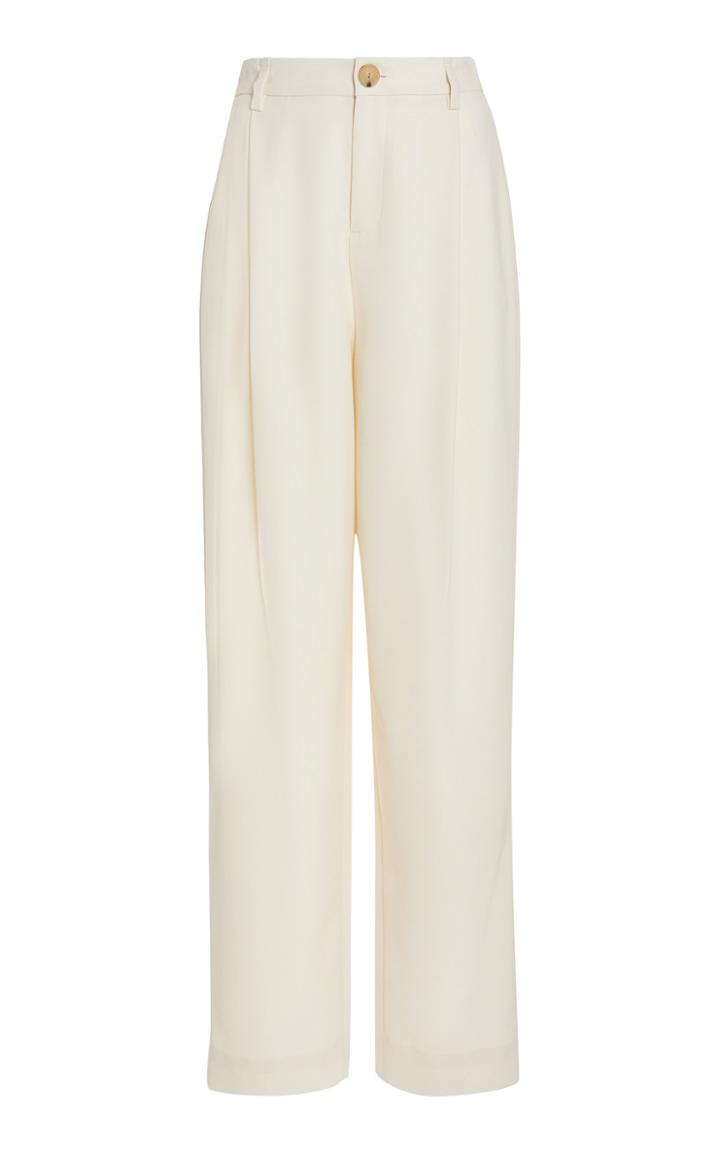 Moda Operandi Vince Pleated Crepe Straight-leg Pants