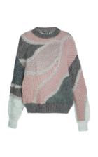 Alberta Ferretti Superkid Paneled Knit Mohair Blend Sweater