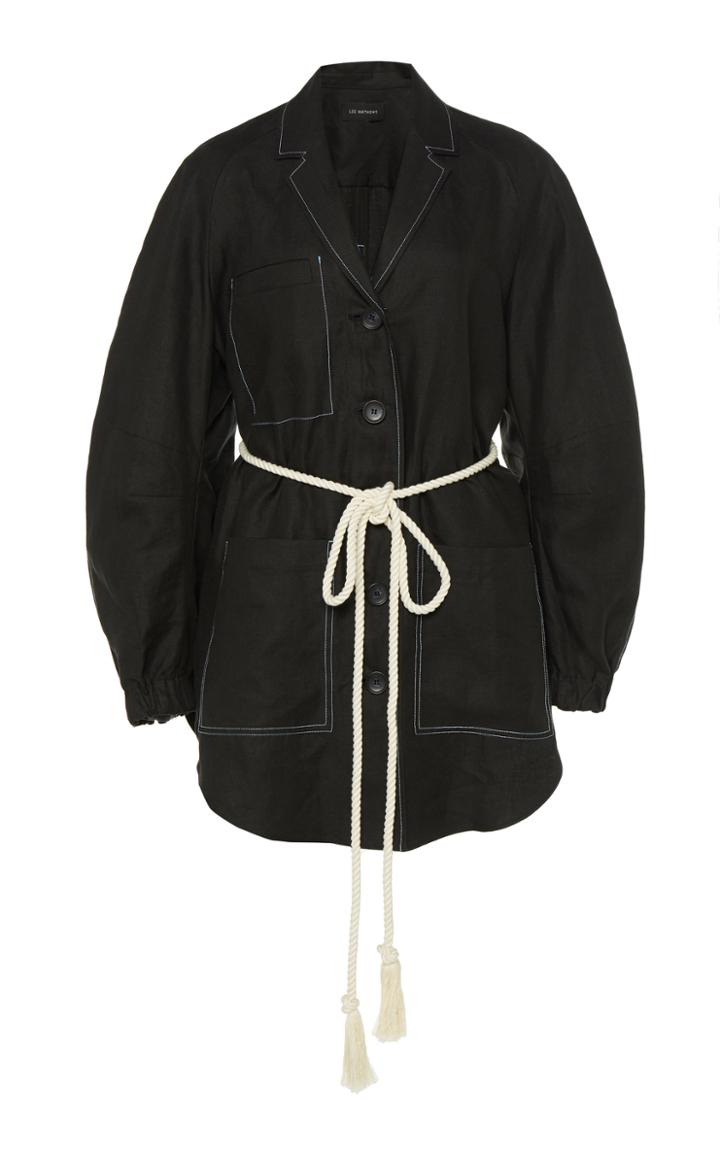 Lee Mathews Nico Belted Linen Jacket