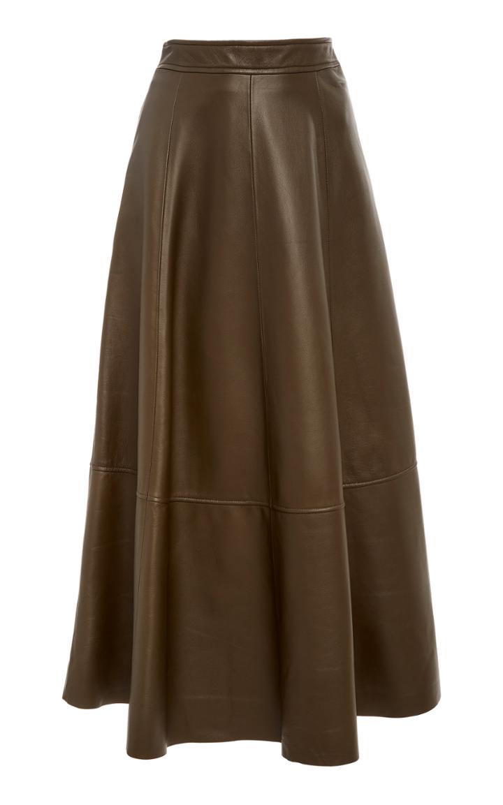 Co Leather Midi Skirt