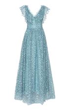 Luisa Beccaria Embroidered Silk-chiffon Gown