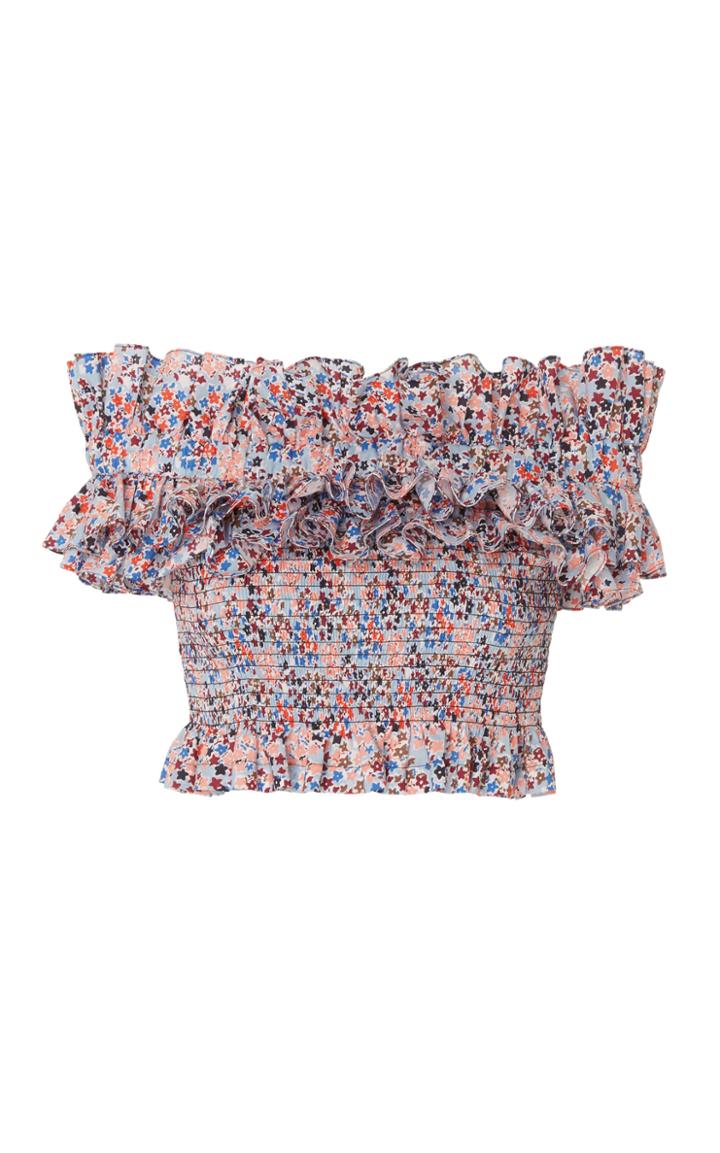 Philosophy Di Lorenzo Serafini Gathered Off The Shoulder Crop Top