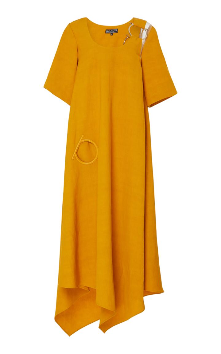 Salvatore Ferragamo Gancio Short Sleeve Dress
