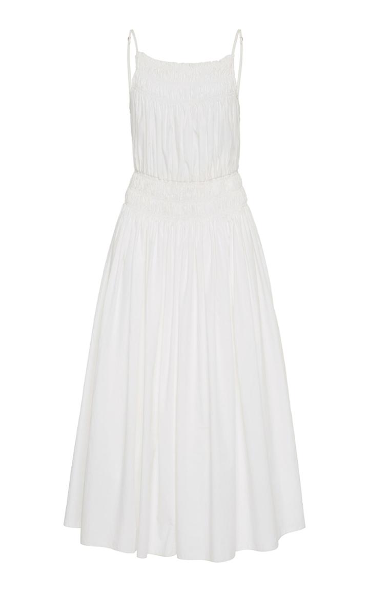 Three Graces London Dia Cotton-poplin Maxi Dress