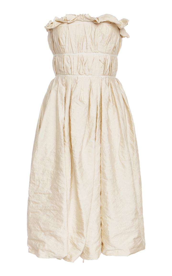 Brock Collection Oketa Strapless Taffeta Dress