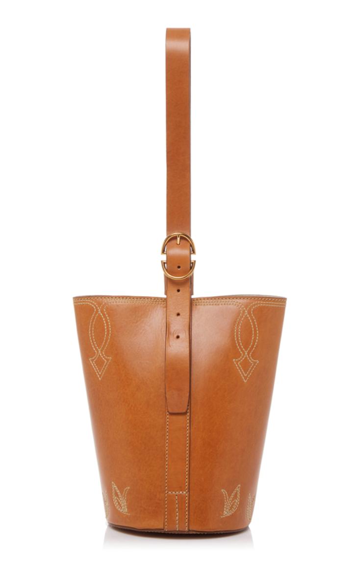 Trademark Small Western Leather Bucket Bag
