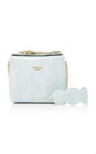 Paule Ka Aqua Patent Leather Bag