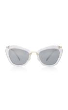 Miu Miu Cat-eye Glittered Sunglasses