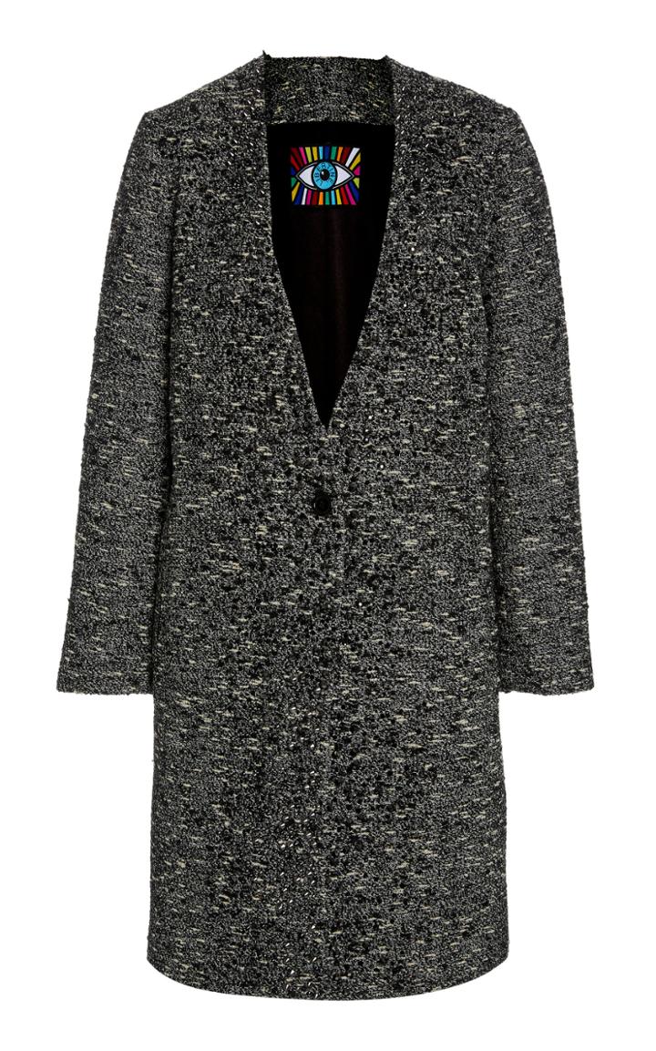 Moda Operandi Libertine Sparkle Tweed Crystal-embellished Coat