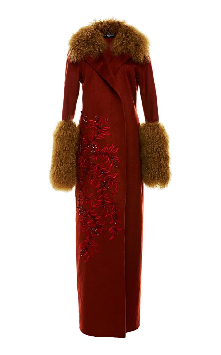 J. Mendel Embroidered Full Length Coat
