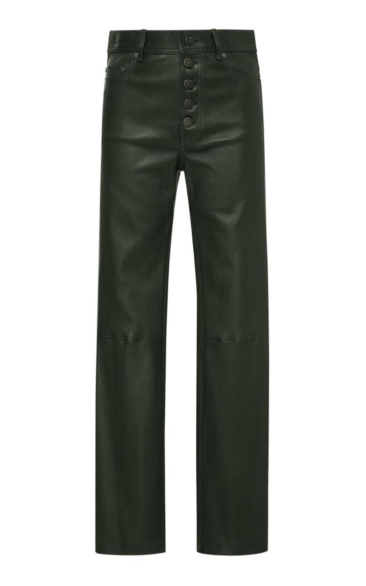 Joseph Den Stretch Leather Straight-leg Pant