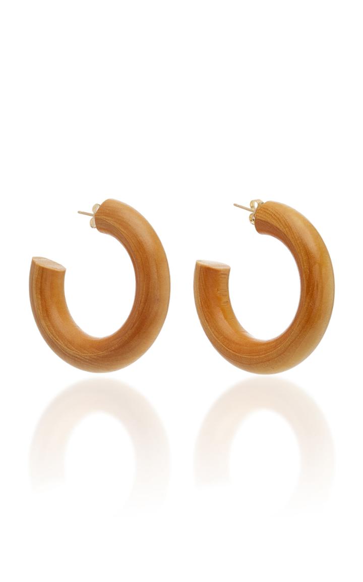 Sophie Monet Small Gold-plated Pine Hoop Earrings