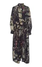 Biyan Ayssen Floral Silk Shirtdress