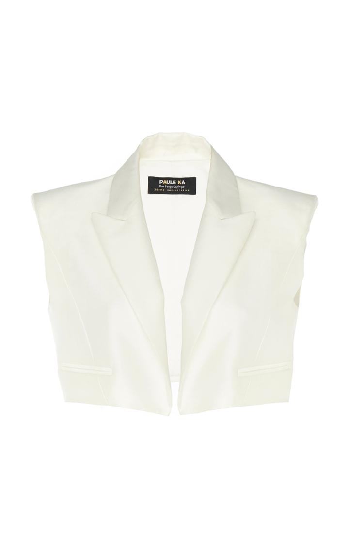 Paule Ka Cropped Mikado Vest