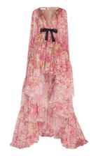 Giambattista Valli Bow-embellished Floral-print Silk Chiffon Gown