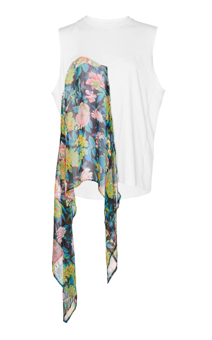 Msgm Cascading Side Panel Tank Top