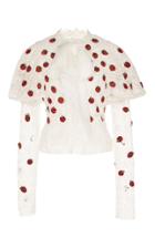 Giambattista Valli Strawberry Lace Top