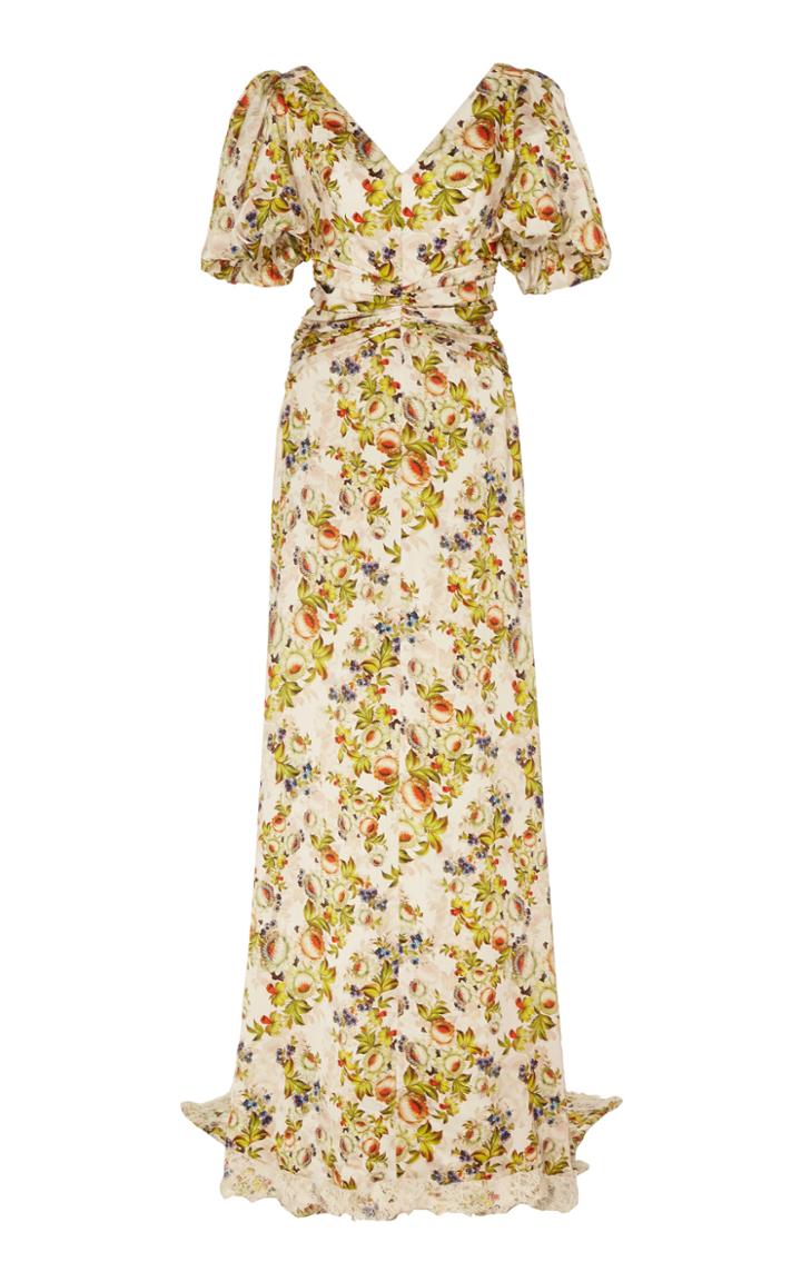 Moda Operandi Markarian Juliet Satin Ruched Backless Gown Size: 0