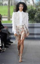 Anas Jourden Velvet Piped Mini Skirt