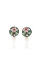 Nst Studio Gold-tone, Bead And Enamel Earrings