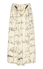 Moda Operandi Victoria Beckham Belted Printed Crepe Skirt Size: 4