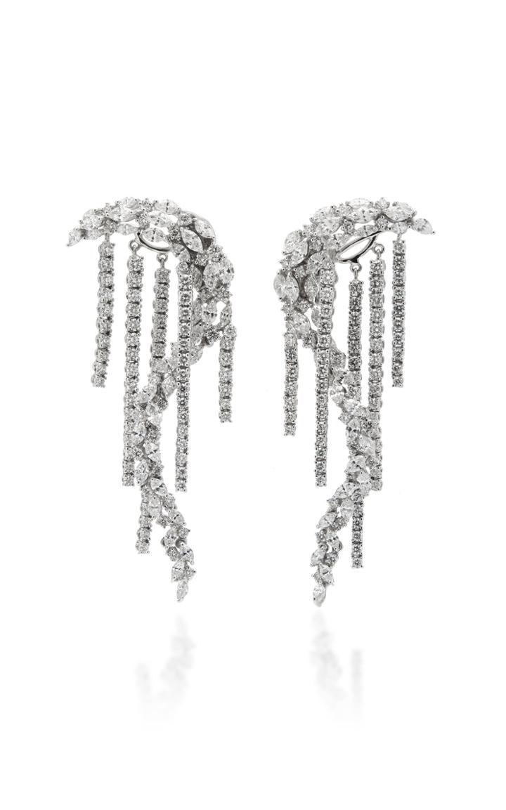 Yeprem 18k White Gold Diamond Fringe Earrings