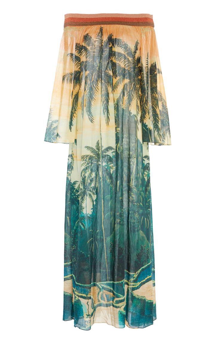 Agua De Coco Off The Shoulder Midi Dress