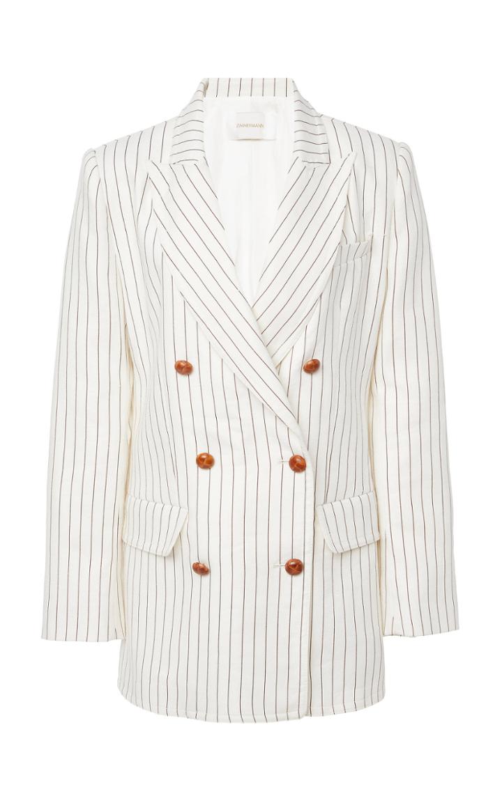 Zimmermann Corsage Stripe Blazer
