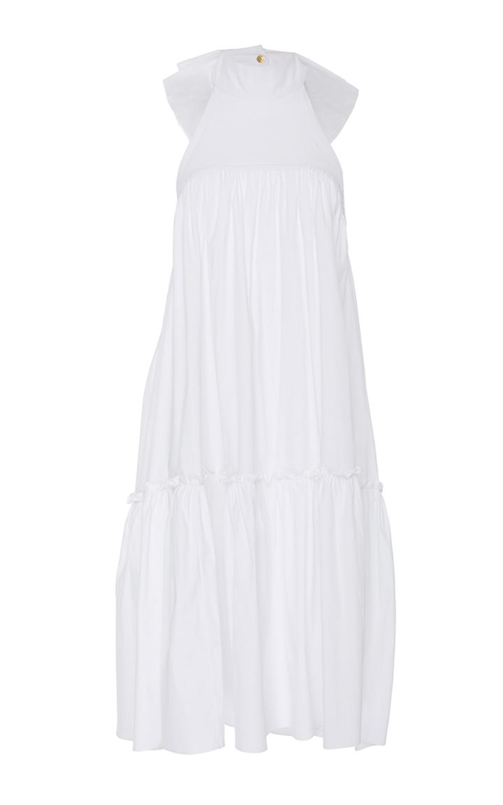 Caroline Constas Bo Tiered Halter Dress