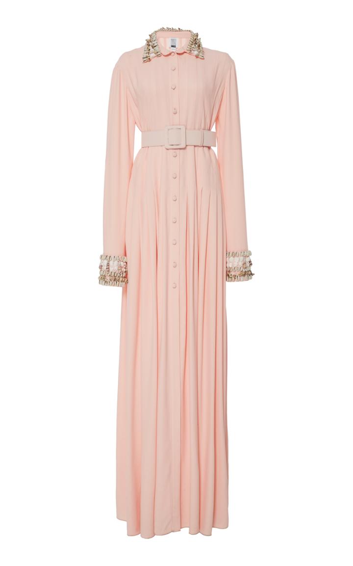 Rosie Assoulin Long Pleated Shirt Dress