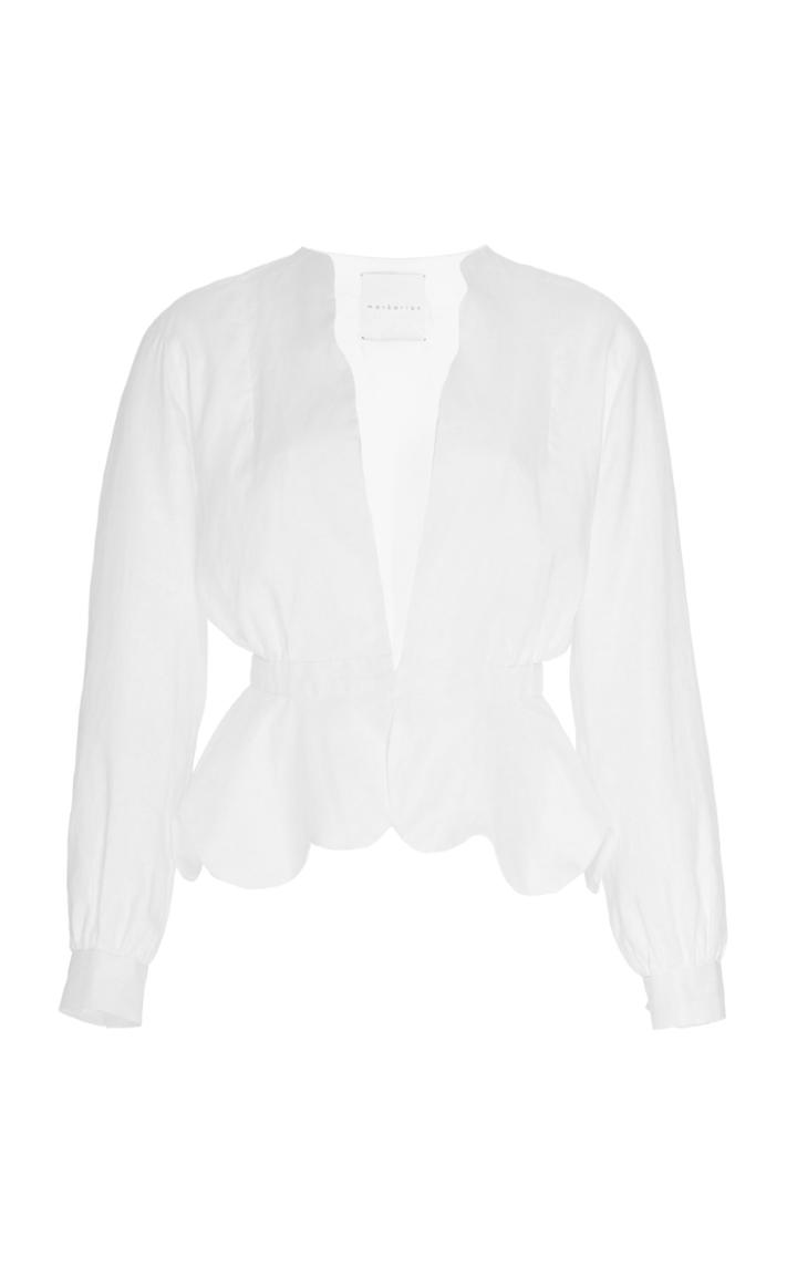Moda Operandi Markarian Portia Linen Peplum Jacket Size: 0