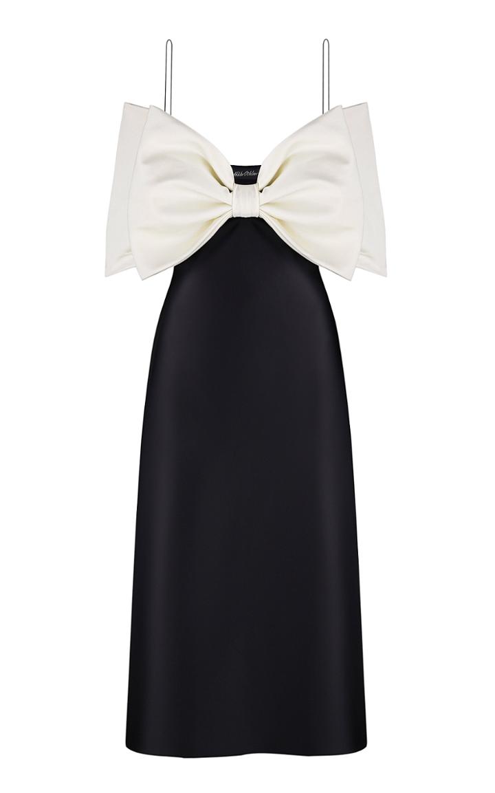 Moda Operandi Anna October Bow-embellished Satin Dress