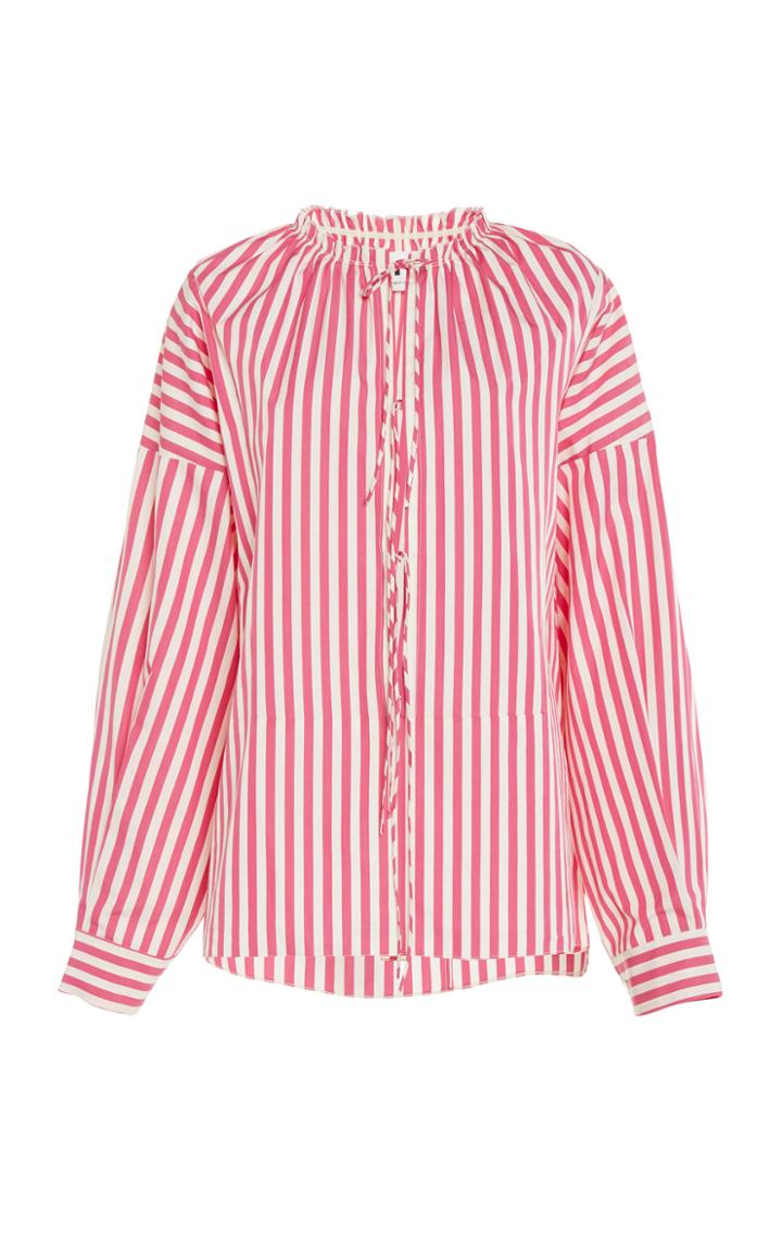 Moda Operandi Maison Rabih Kayrouz Tie-accented Poplin Top Size: 36
