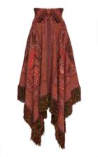 Etro Fringe-trimmed Paisley Wool Skirt