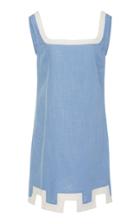 Staud Marge Cutout Chambray Mini Dress