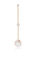 White/space 14k Gold Pearl And Diamond Single Earring