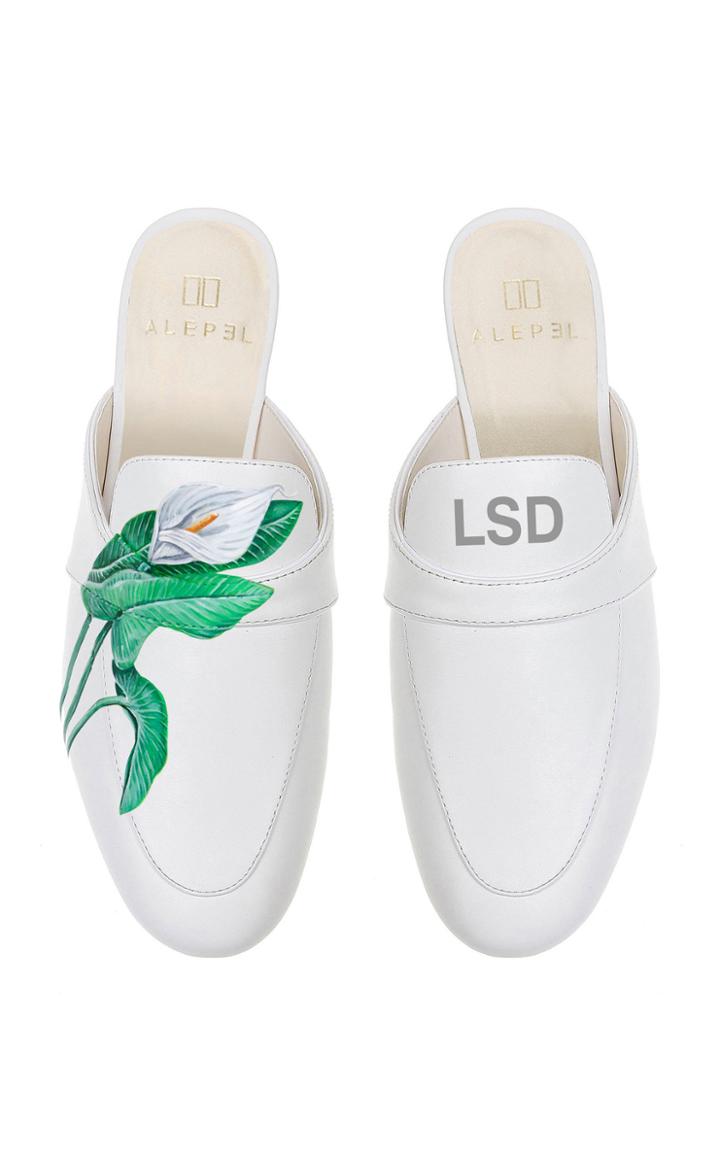 Alepel White Cala Mule