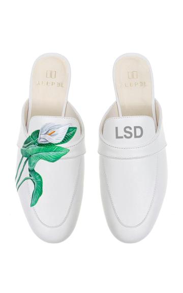 Alepel White Cala Mule