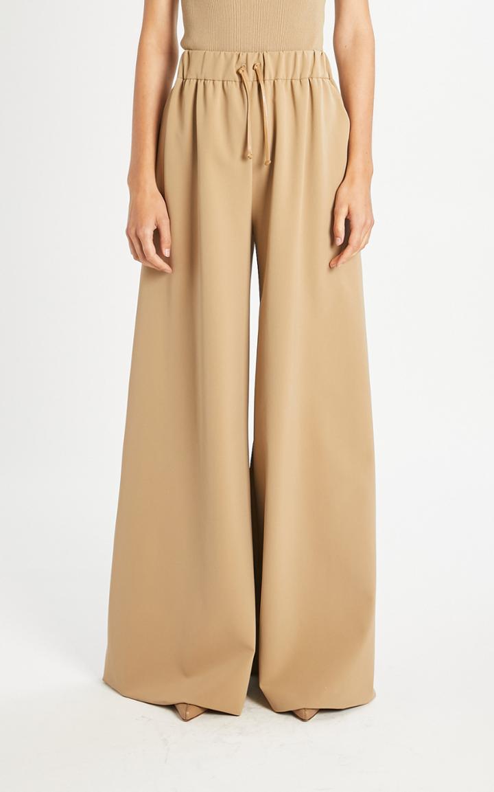 Moda Operandi Max Mara Acerbi Drawstring Gabardine Wide-leg Pants