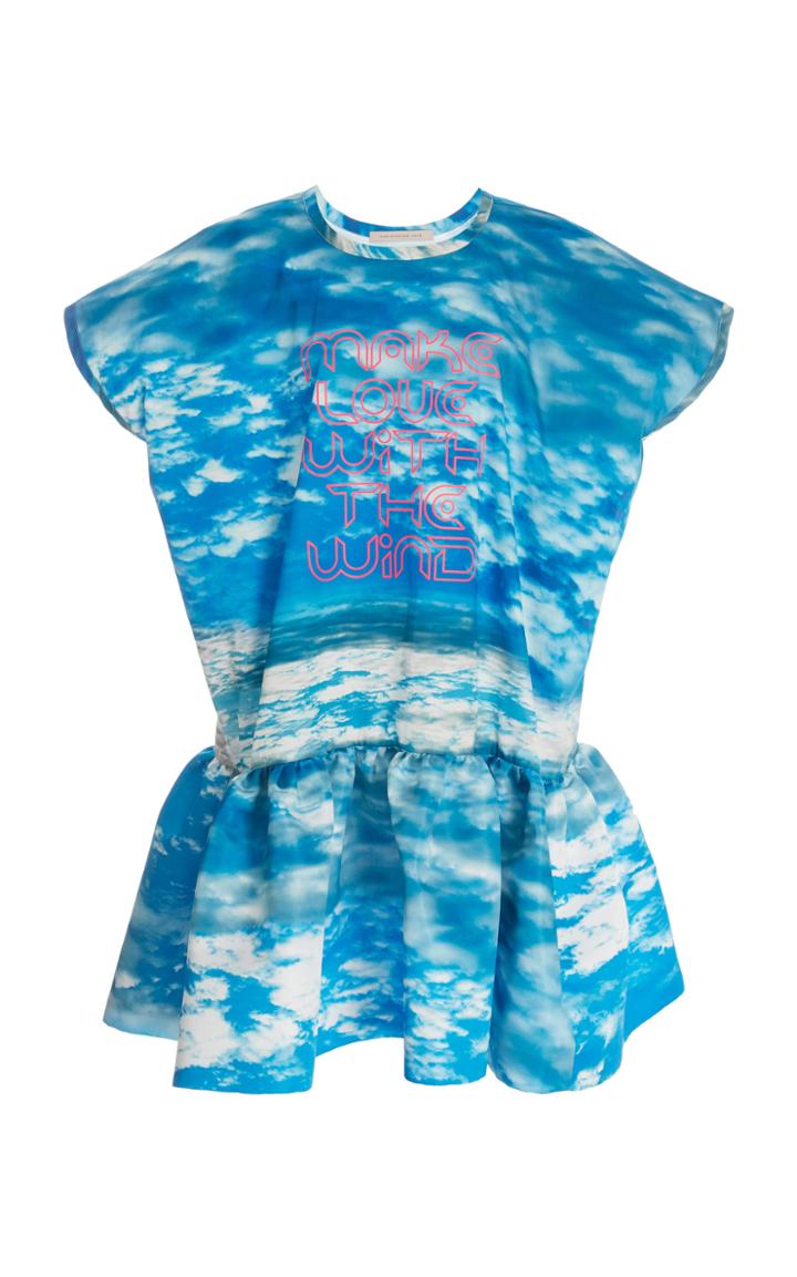 Moda Operandi Christopher Kane Sky Cotton Satin Dress Size: 38