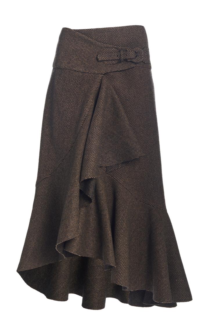 Moda Operandi Johanna Ortiz Forever Yours Wool Midi Skirt