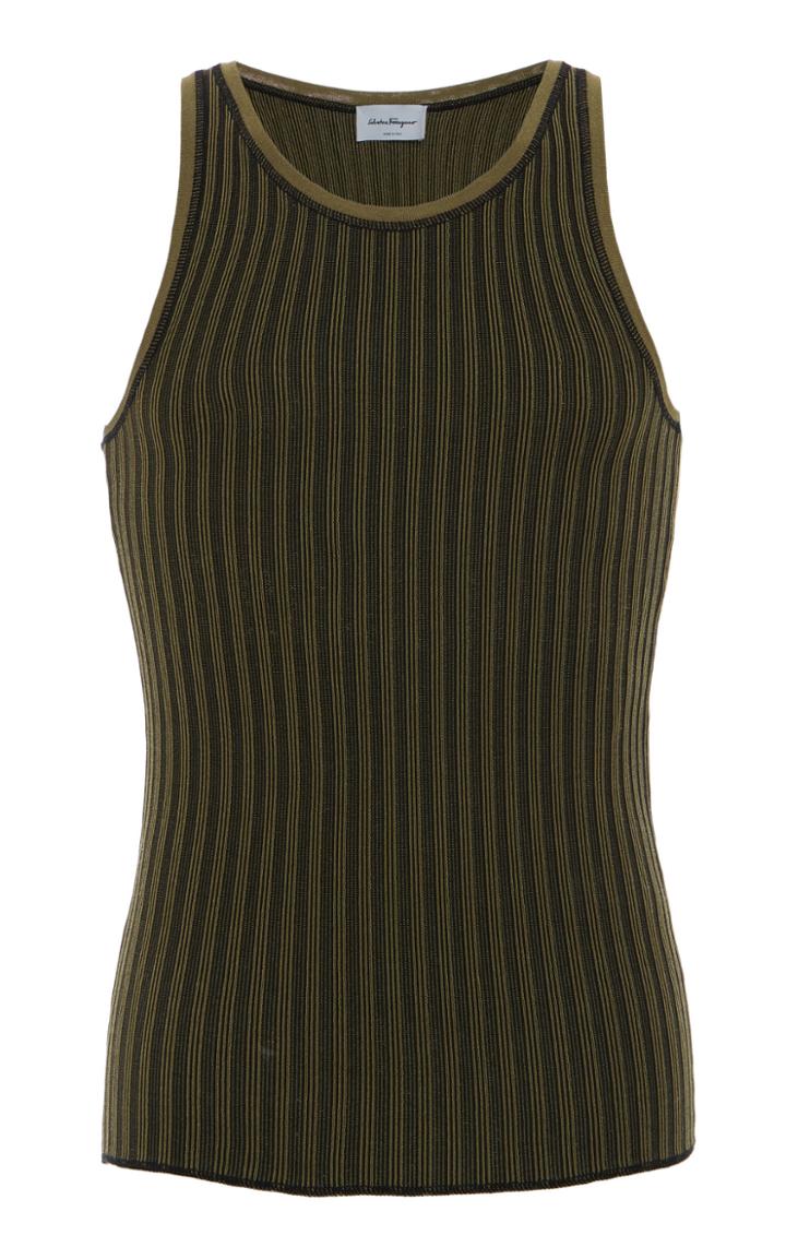 Salvatore Ferragamo Sleeveless Ribbed Sweater