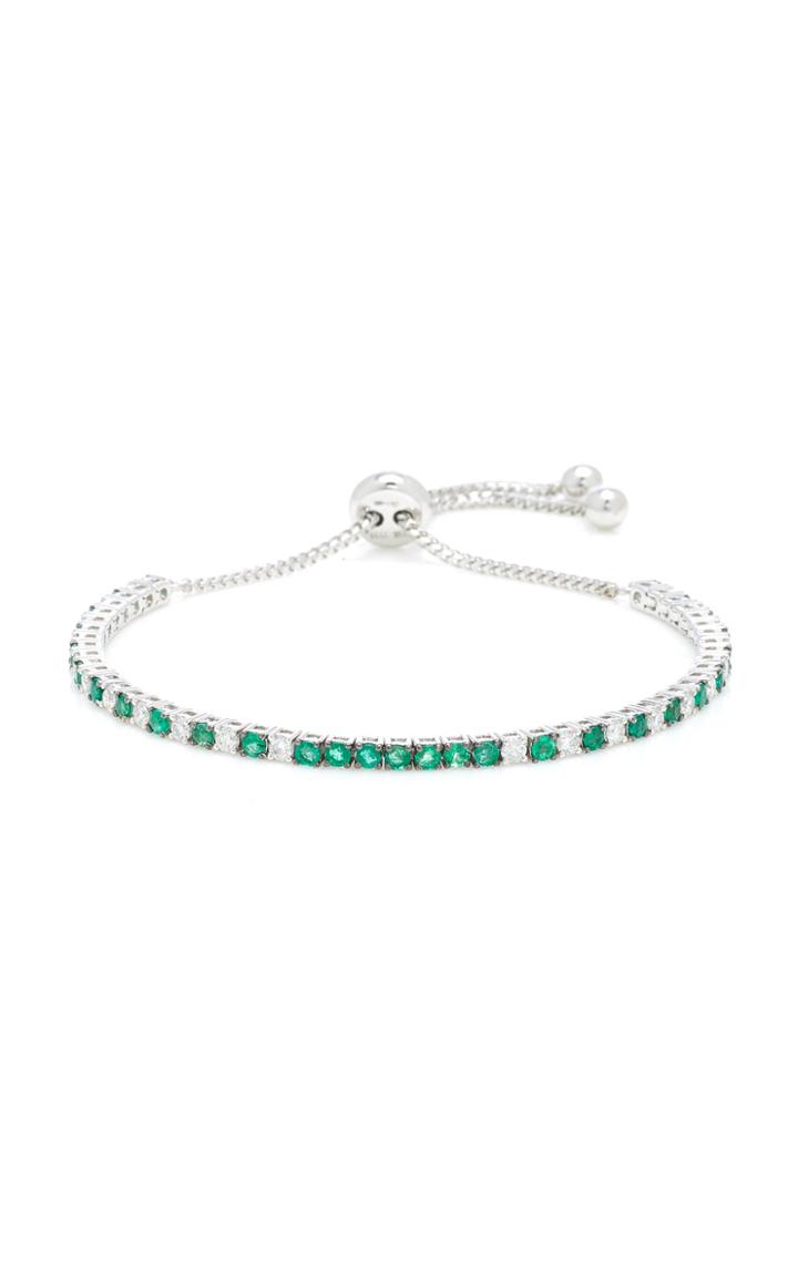 Graziela Bolo 18k White Gold Diamond And Emerald Bracelet