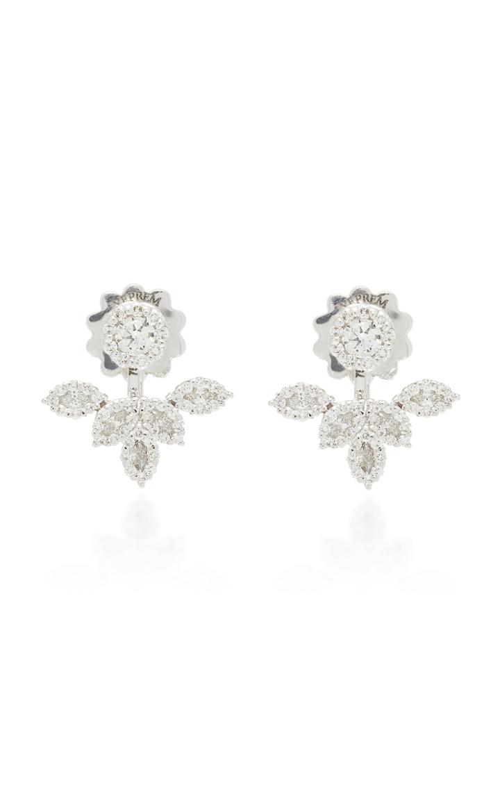 Yeprem 18k White Gold And Diamond Ear Cuffs