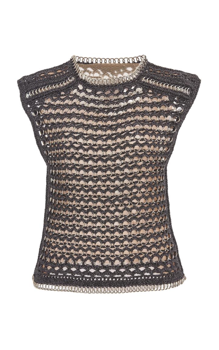 Alberta Ferretti Chain Link Sleeveless Top