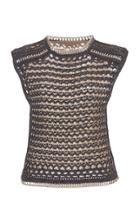 Alberta Ferretti Chain Link Sleeveless Top
