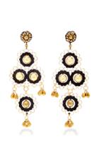 Oscar De La Renta Gold-tone Beaded Drop Earrings