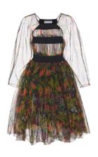Moda Operandi Molly Goddard Winona Banded-bodice Floral-print Tulle Mini Dress Size: