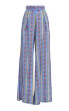Moda Operandi Agua By Agua Bendita Azahar Carmina-print Linen Wide-leg Pants