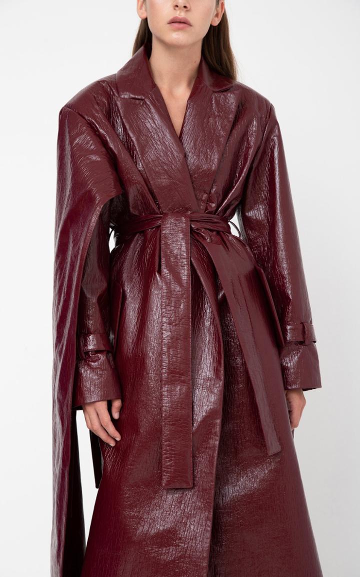 Aleksandre Akhalkatsishvili Coated Scarf Trench Coat